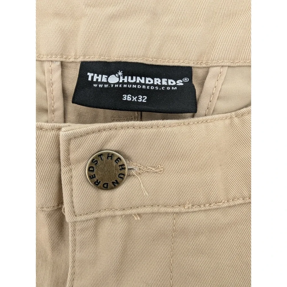 The Hundreds Cargo Pants Mens 36x32 Straight Khaki Cotton Travel Outdoors New - Picture 7 of 9